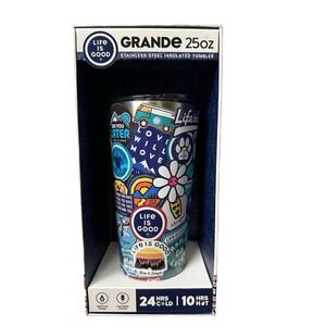 Life is Good GRANDE 25oz Stainless Steel Insulated Tumbler BPA Free Spill Proof